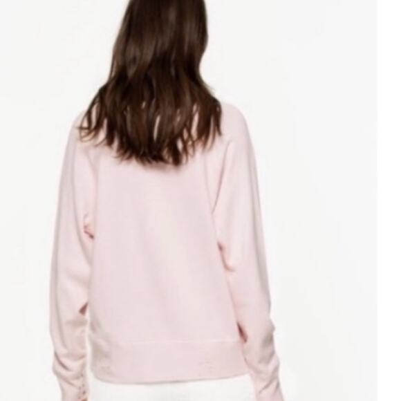 Zadig & Voltaire Destroyed Rock Sweatshirt Size S in Pink - Picture 12 of 13